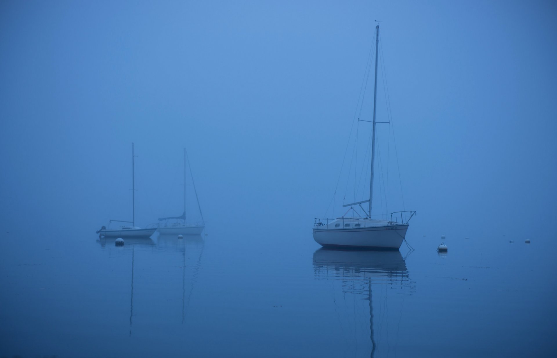 nebel meer boot yacht