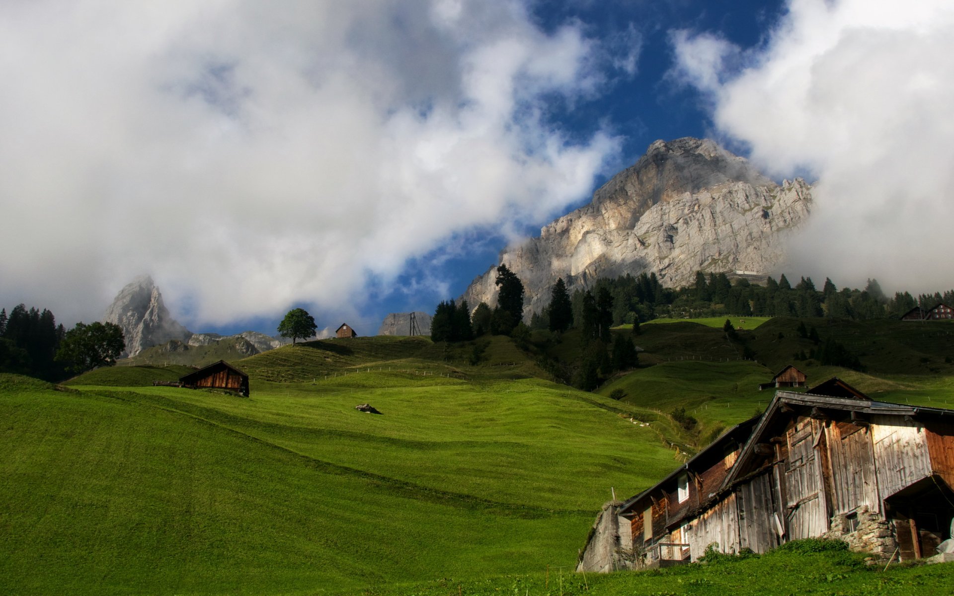 альпы осень пейзаж гора швейцария