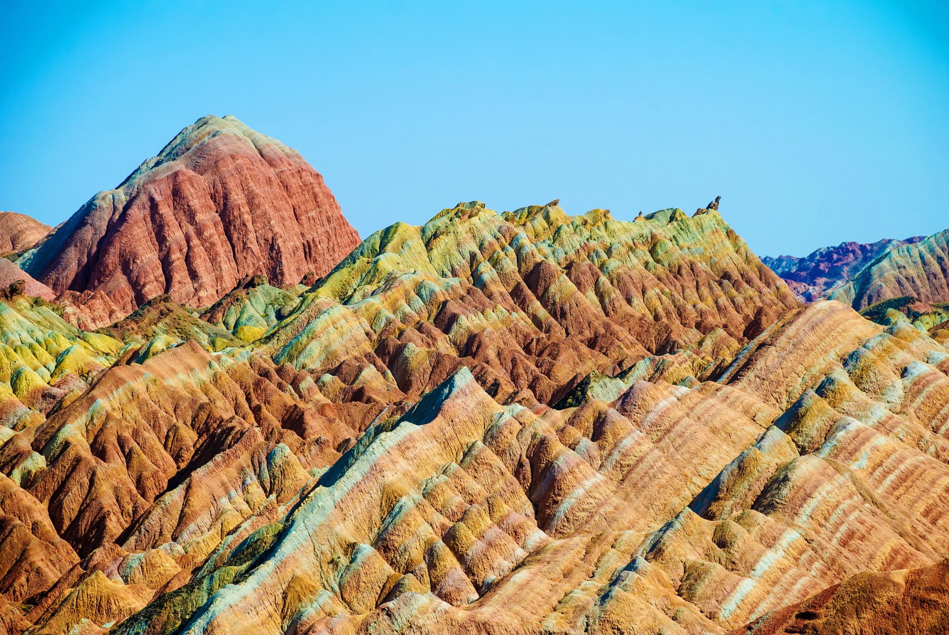 góry park chiny zhangye danxia natura zdjęcia