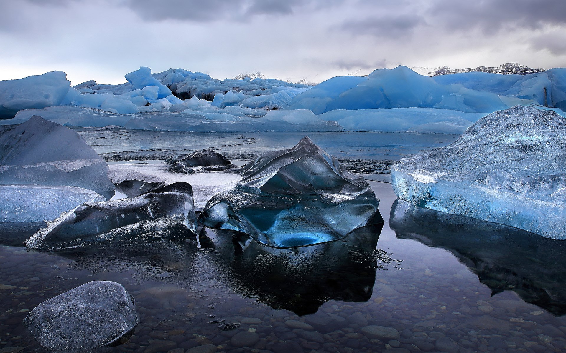 лед исландия jökulsárlón снег