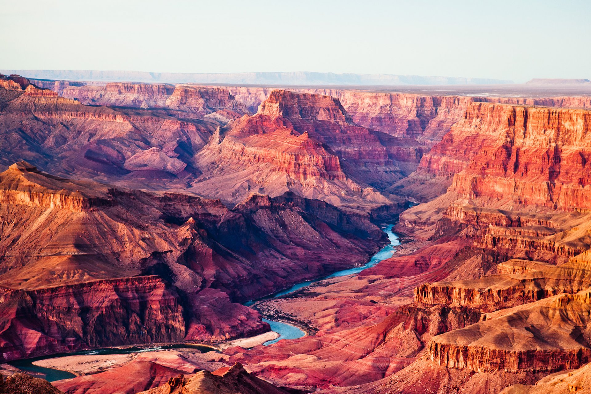 grand canyon arizona états-unis ciel rivière canyon montagnes