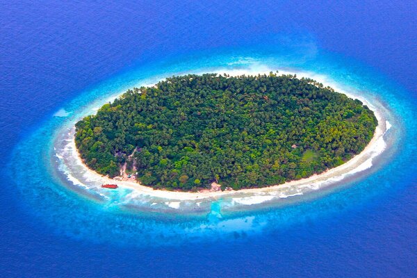 Beautiful island in the blue sea