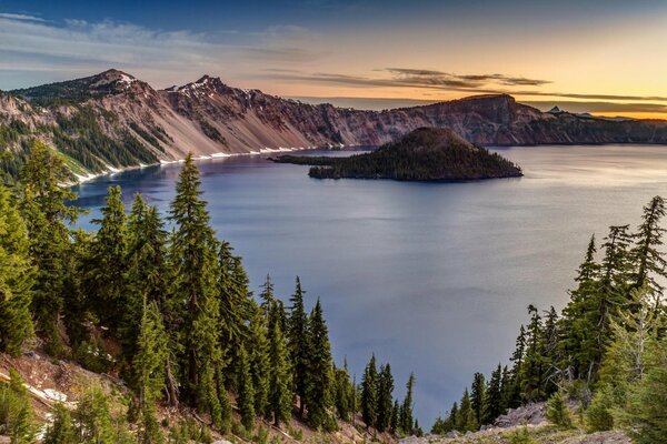 Beautiful nature. Forest Lake