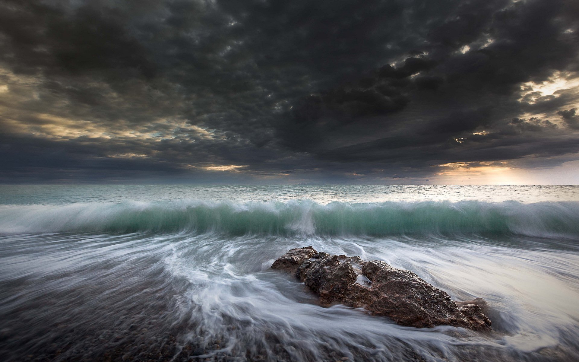 mer vague ciel paysage