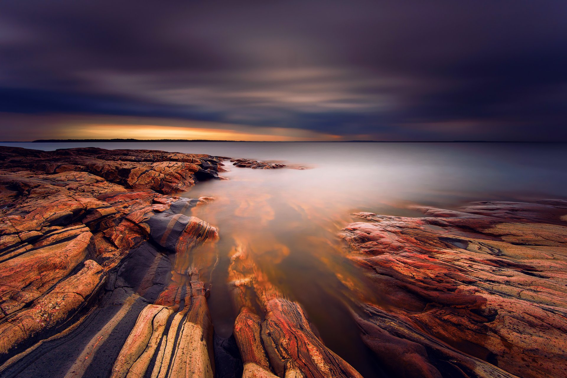 weden lake clouds stones textures extract