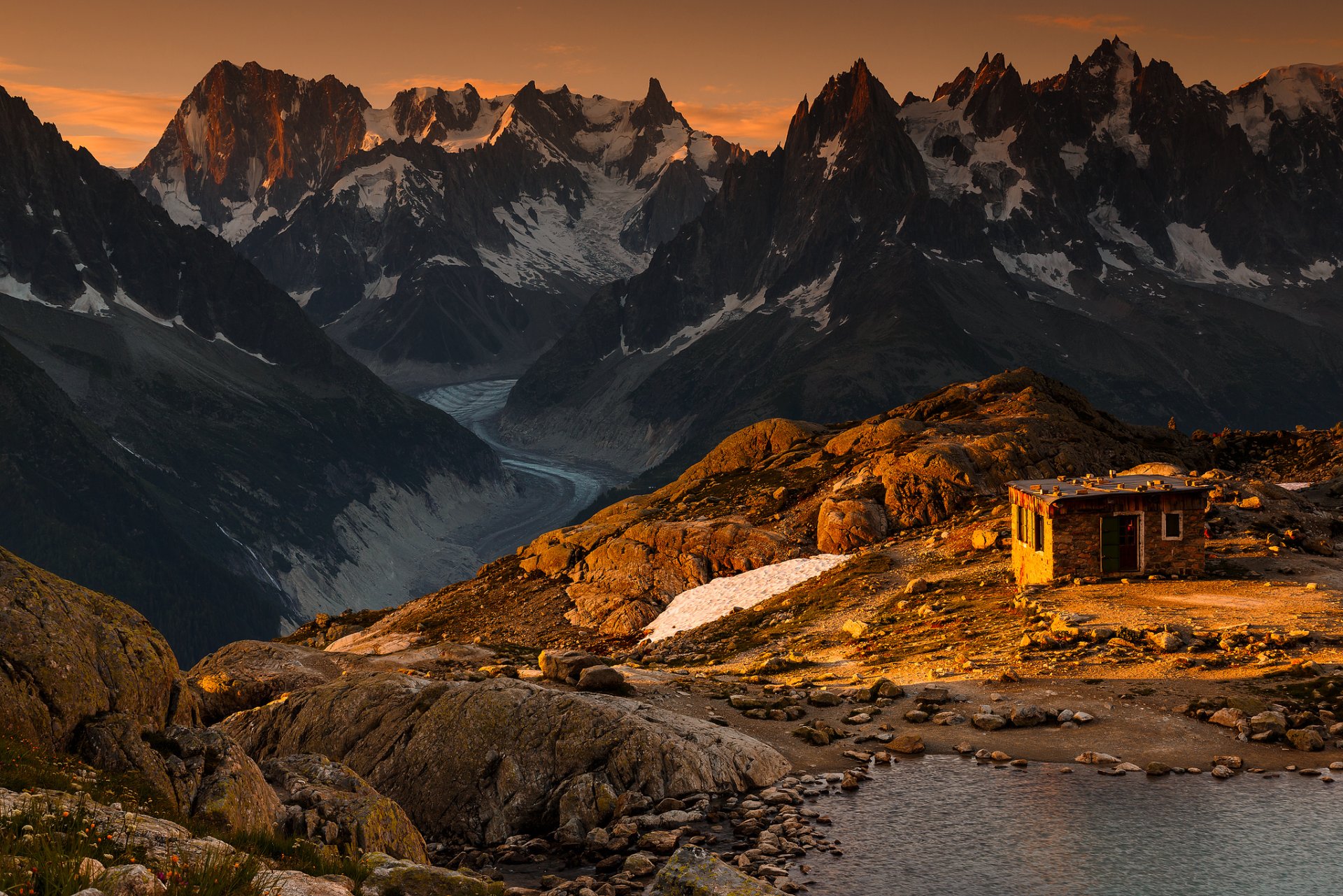 berge alpen felsen hütte