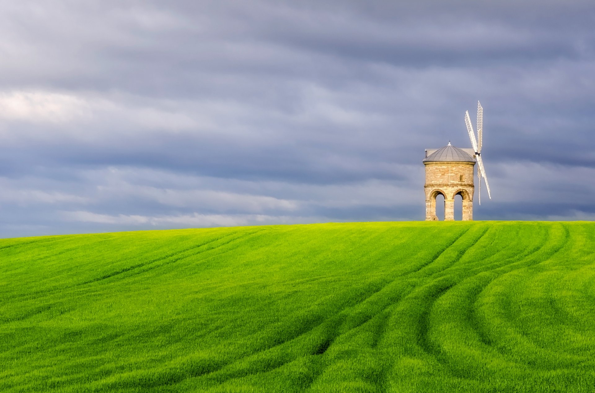 großbritannien england feld mühle himmel wolken