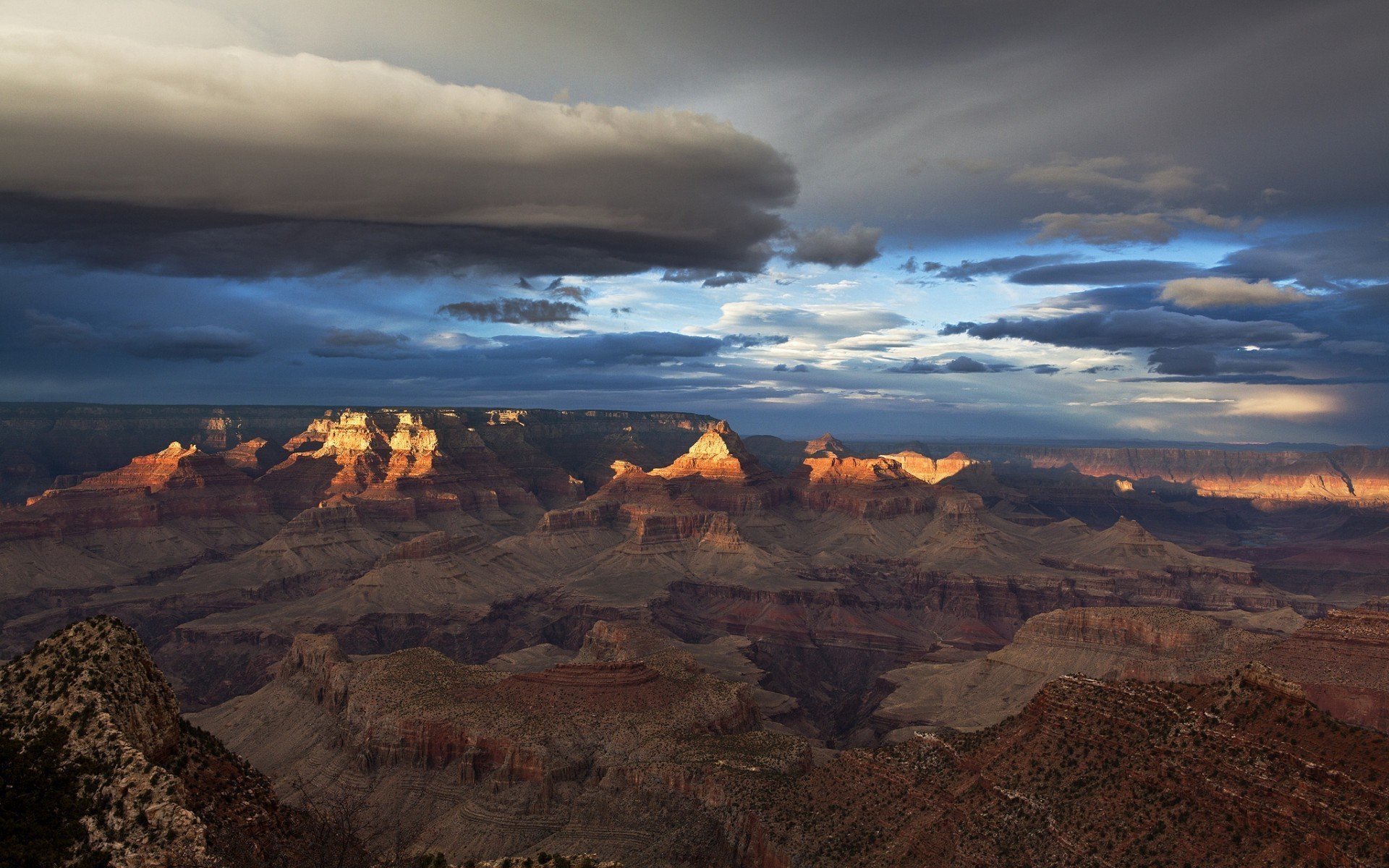 mountain united states canyon grand grand canyon sky clouds nature photo