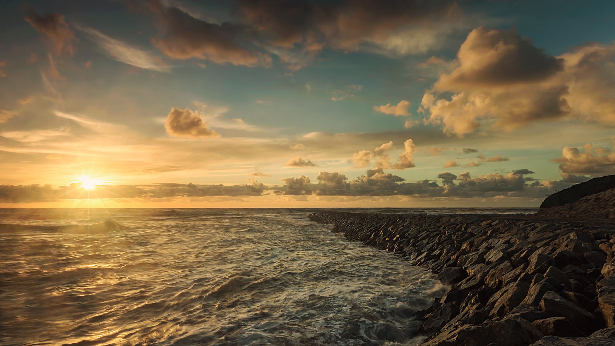 meer strand anlegesteg sonne