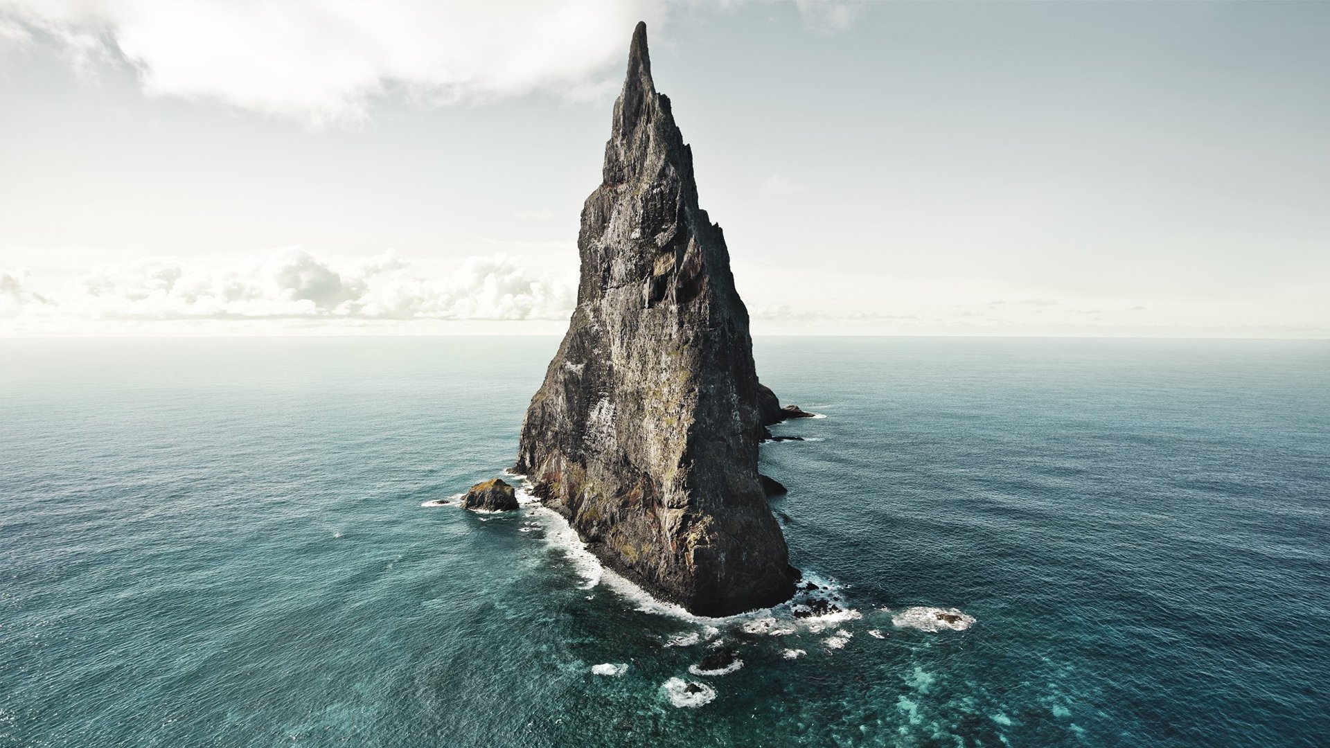 rock ozean wasser himmel natur wolken landschaften australien pyramidenkugeln insel oceanscape rock