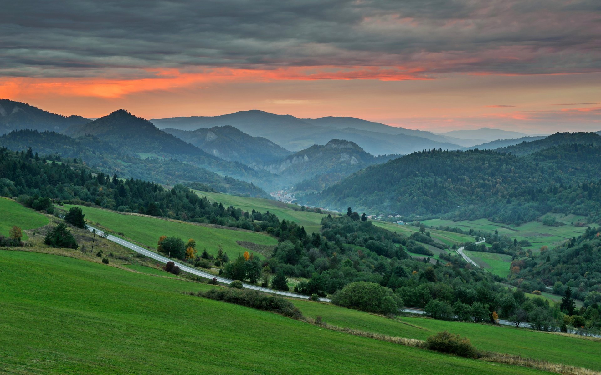 lovakia mountain forest europe dawn