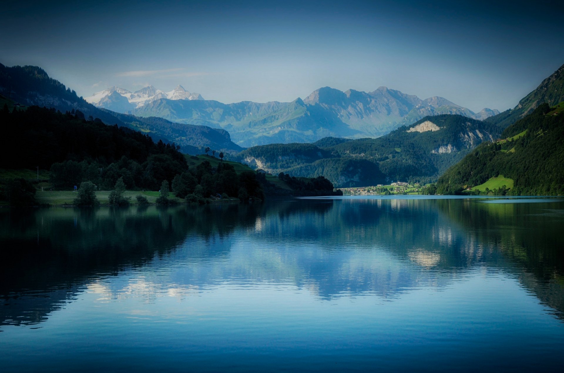 mountain forest lake