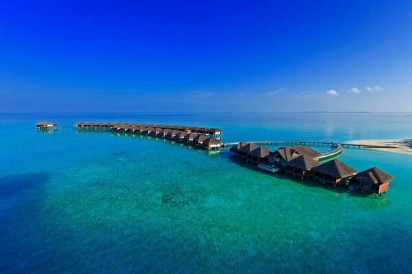 All shades of blue. Maldives