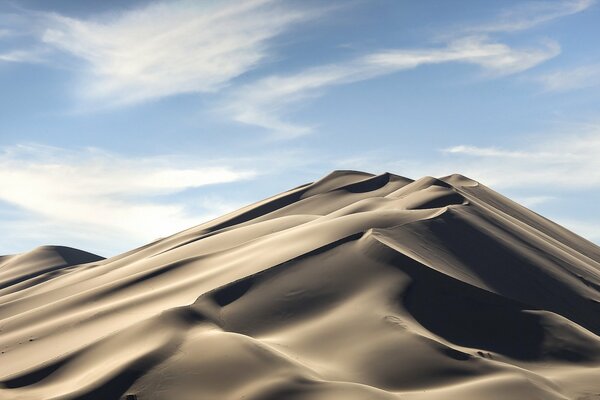 Berge von Sand in der Wüste. Düne