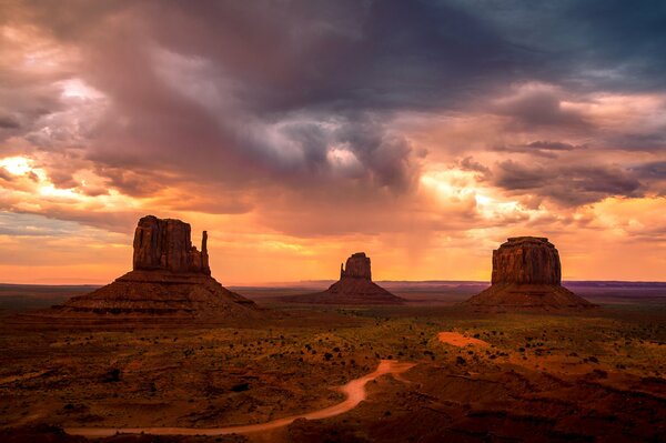 Red Sky in Monument Valley