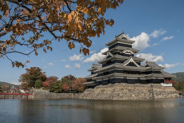 Otoño en el parque del castillo de Matsumoto