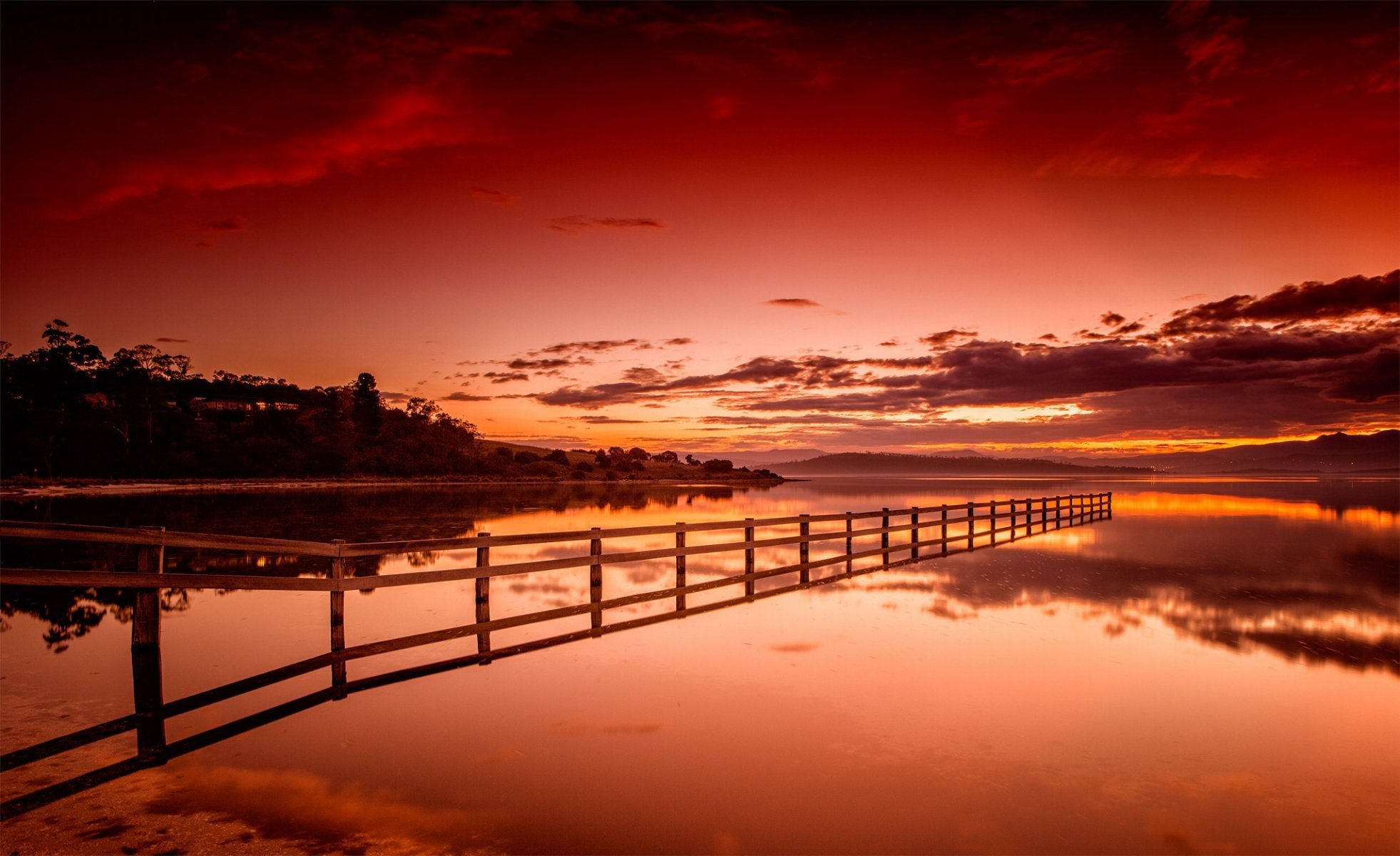 see berge himmel sonnenuntergang natur