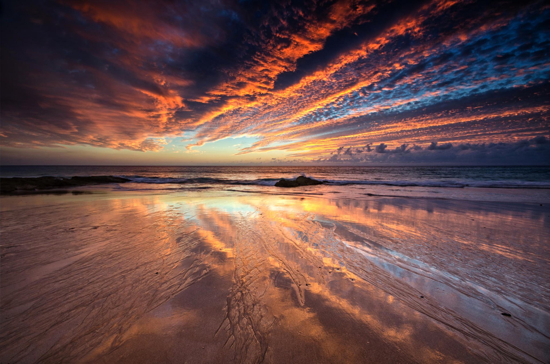 himmel wolken sonnenuntergang meer ebbe reflexion