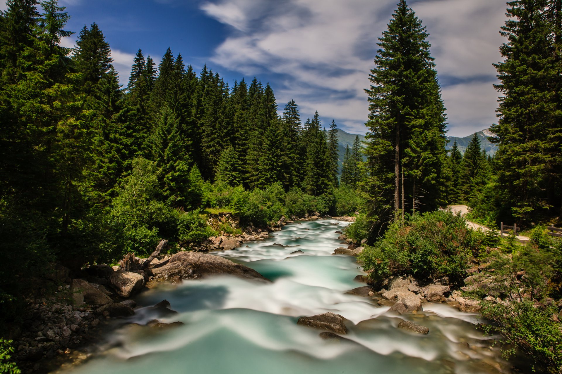 krimmler ache river austria alps river krimler ache forest