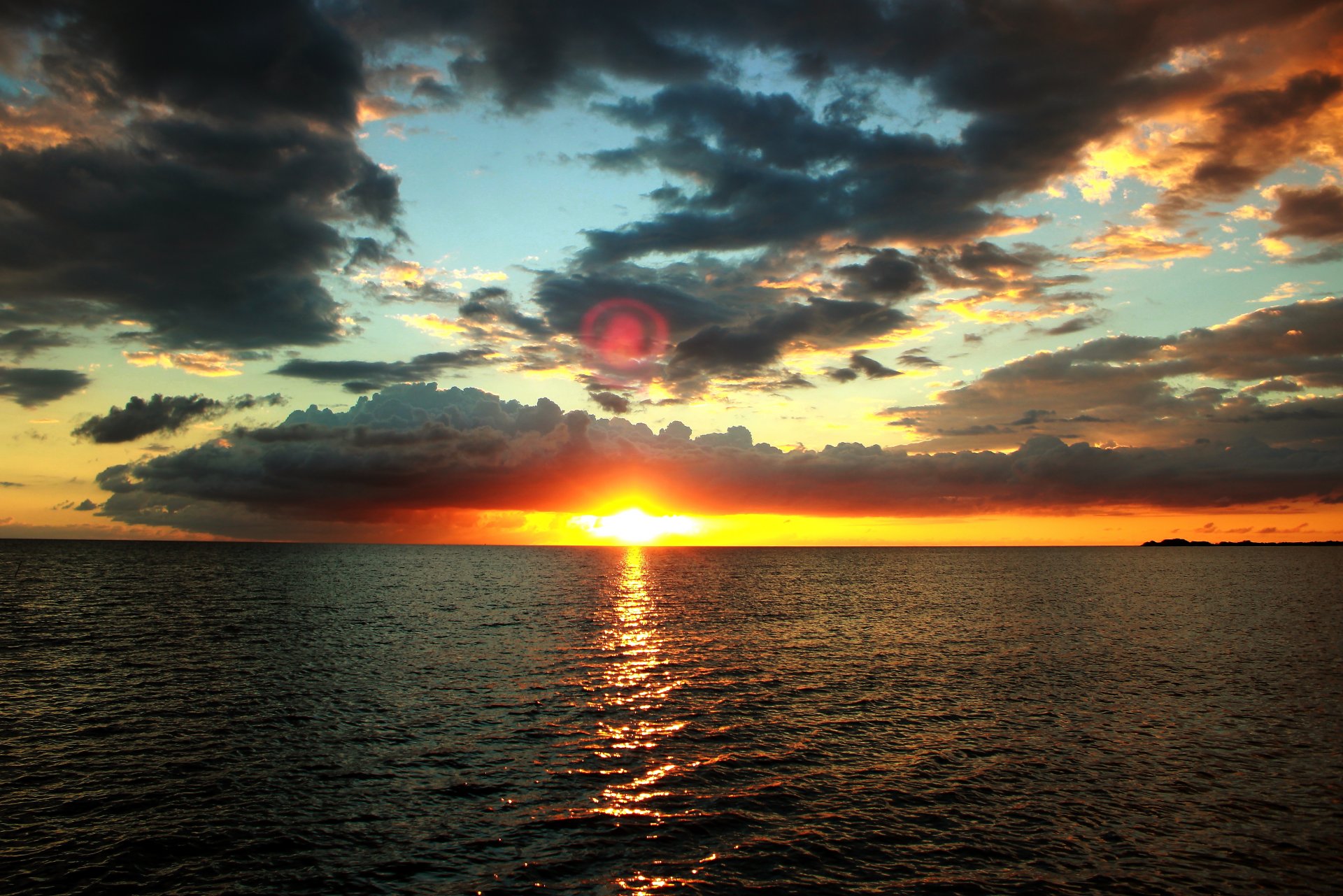 coucher du soleil soir mer ciel horizon soleil eau nuages