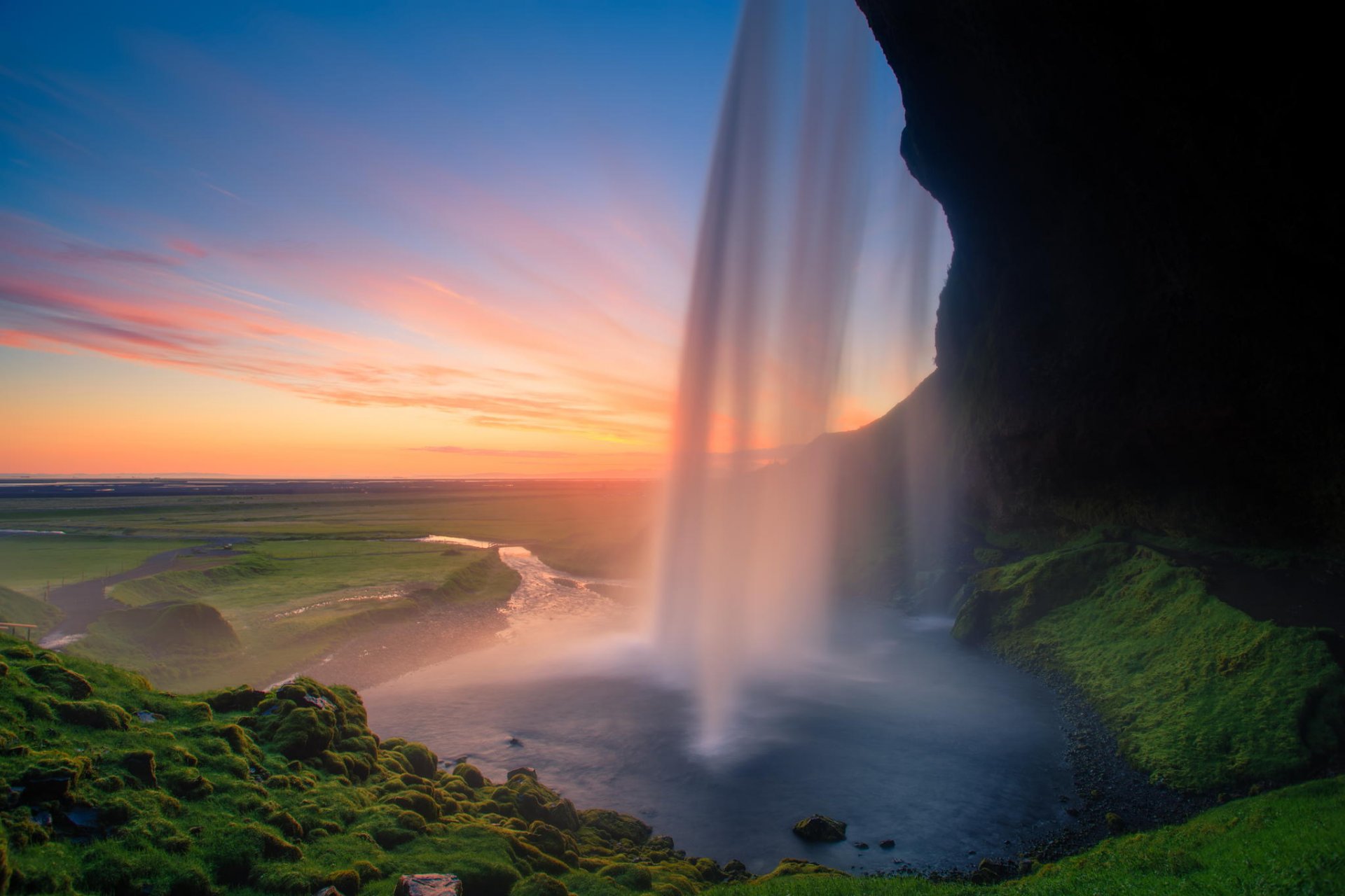 cascade rocher aube eau nature