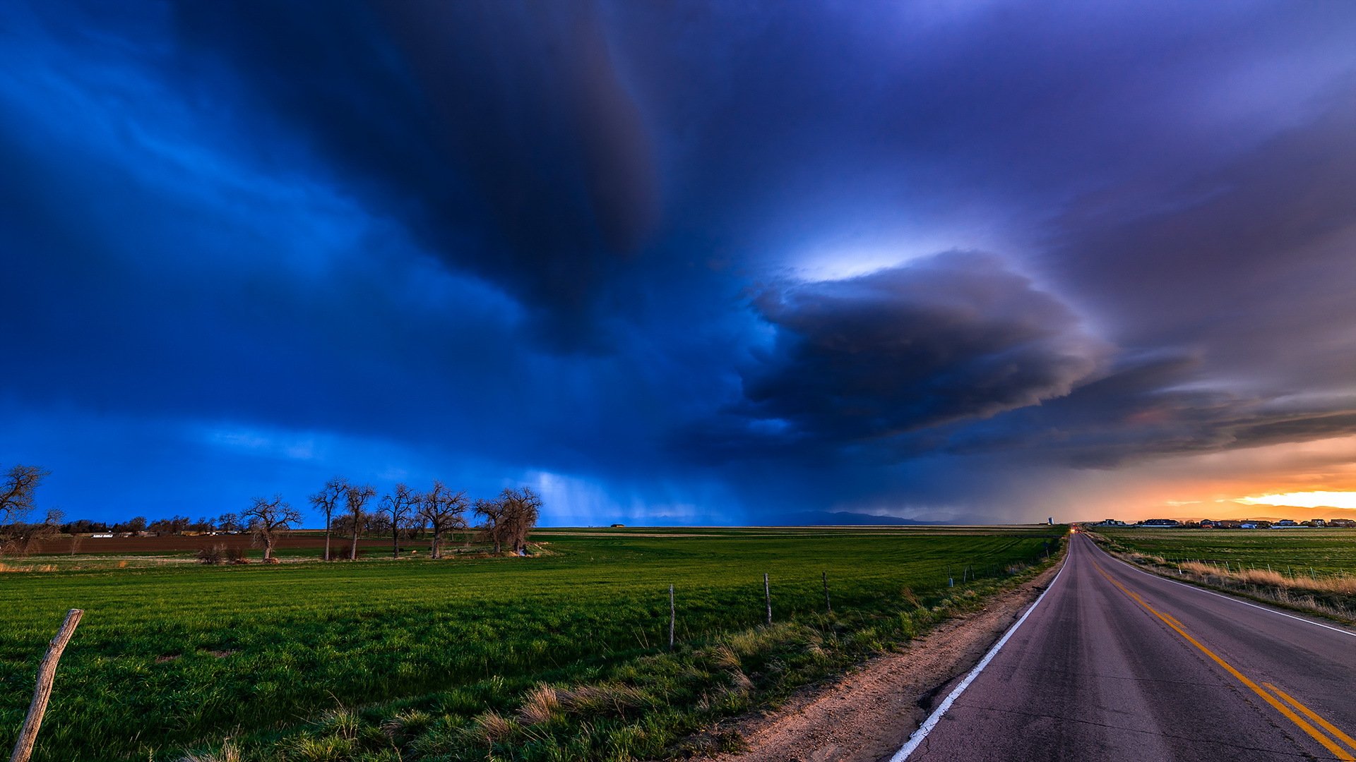 route ciel paysage