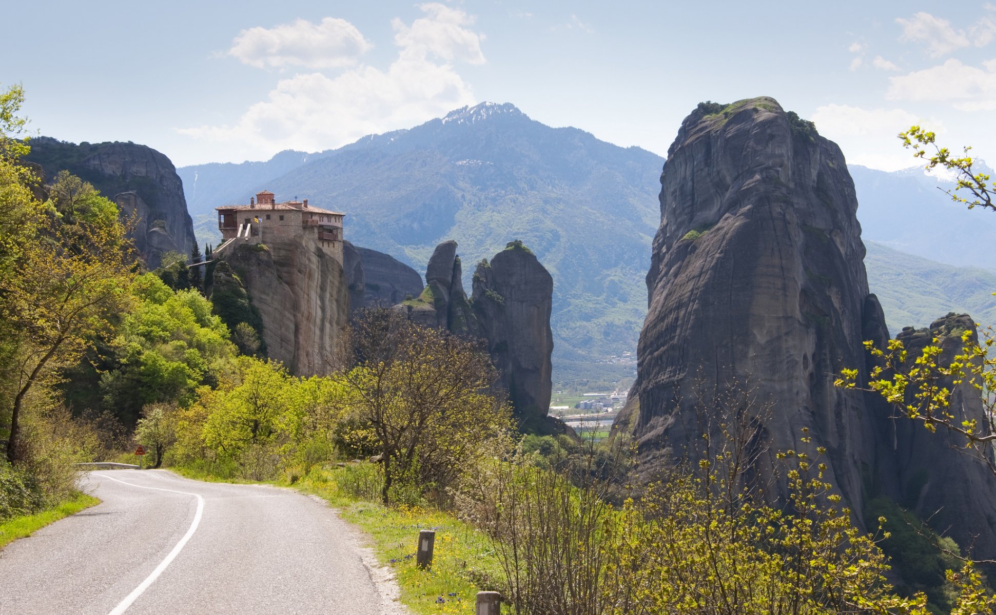 griechenland meteore berge straße