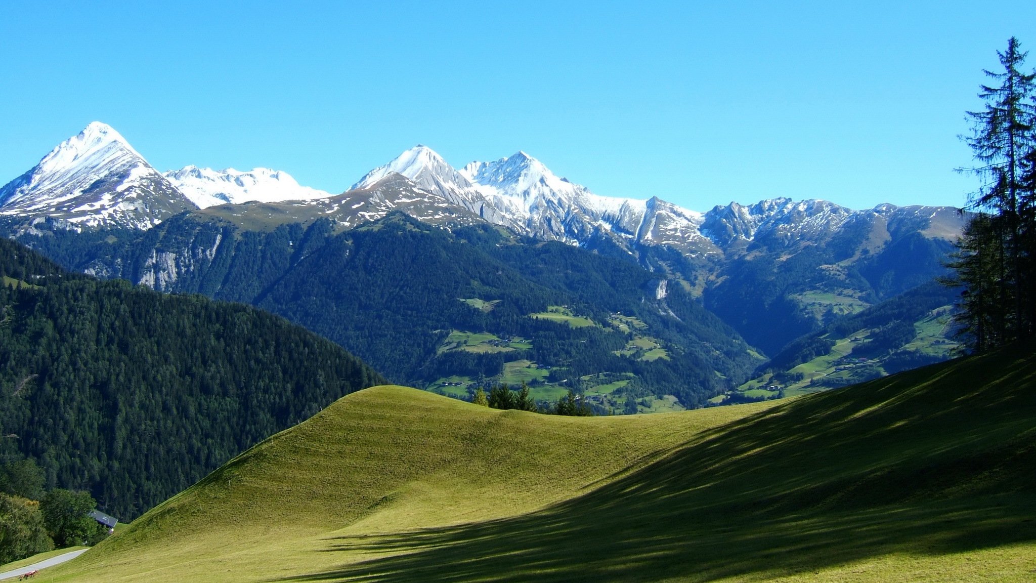 mountain austria landscape alps slopes nature