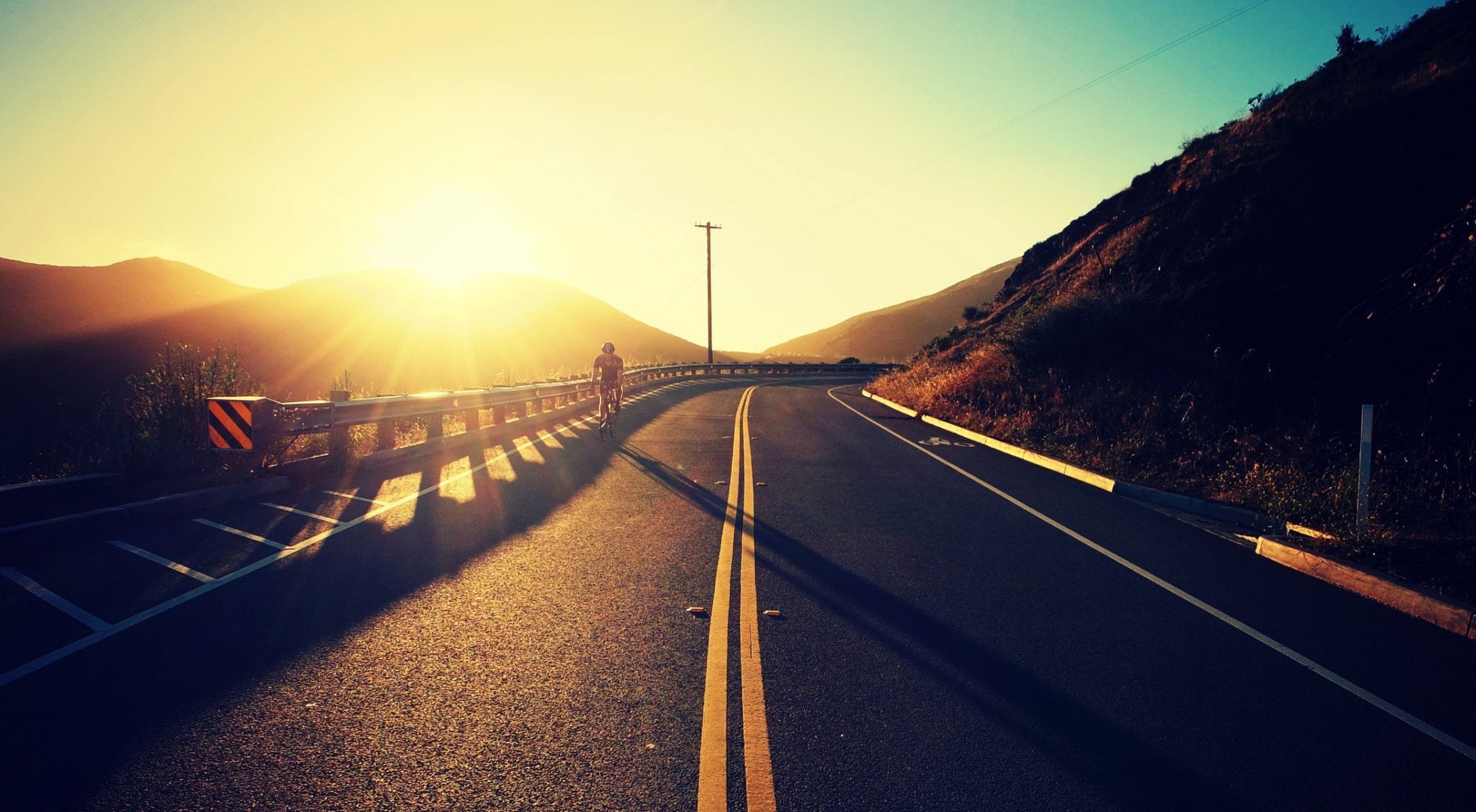 road sun summer landscape