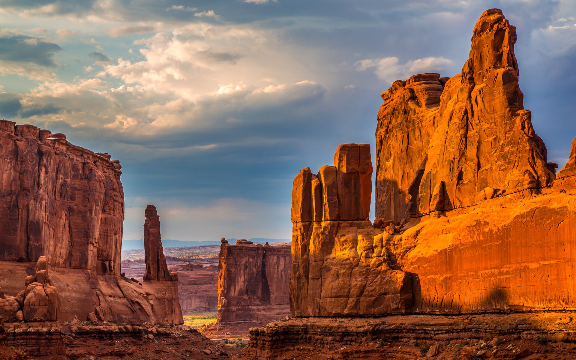 rock canyon stones desert sky cloud