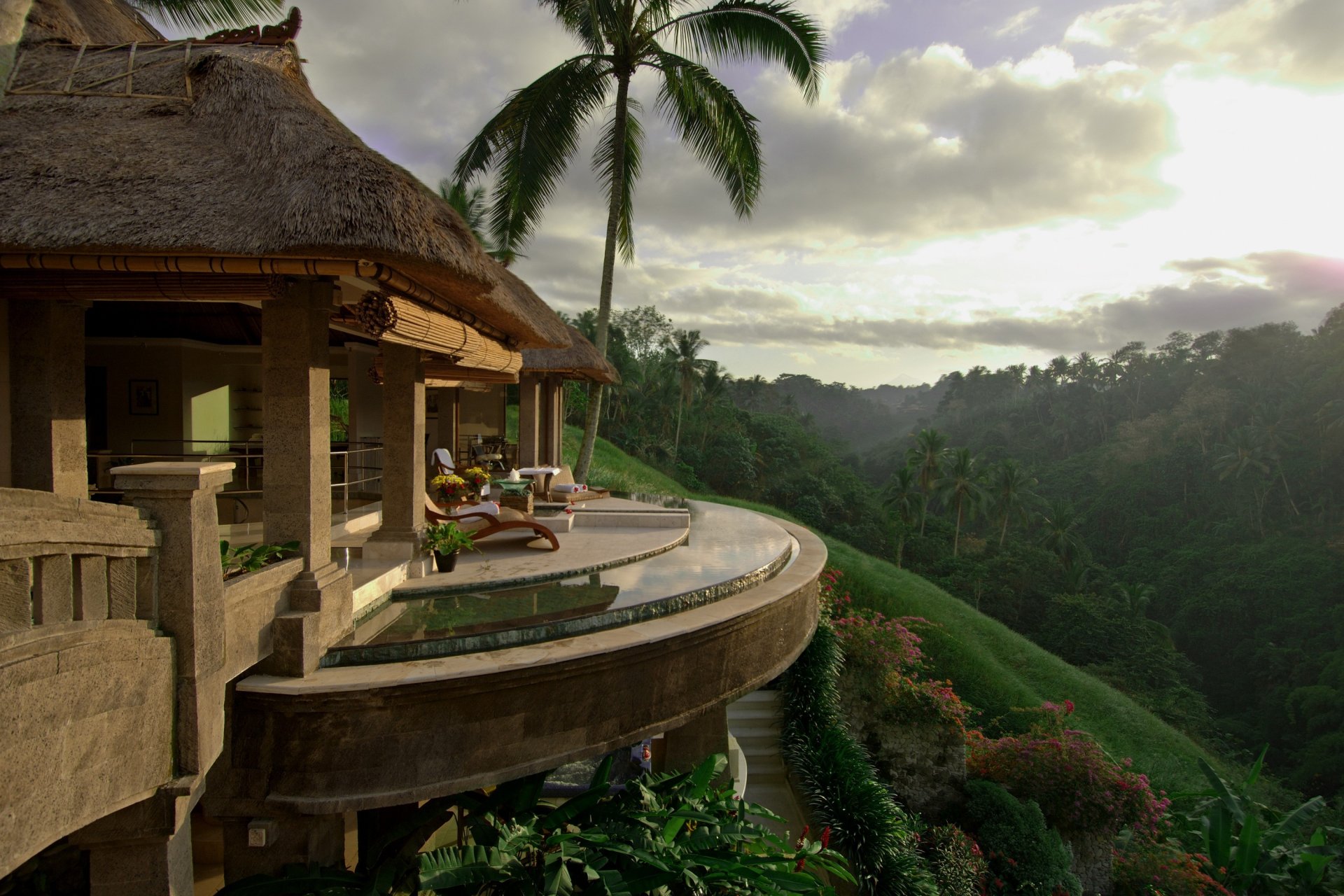 casa palme natura paesaggio tropicale ponte