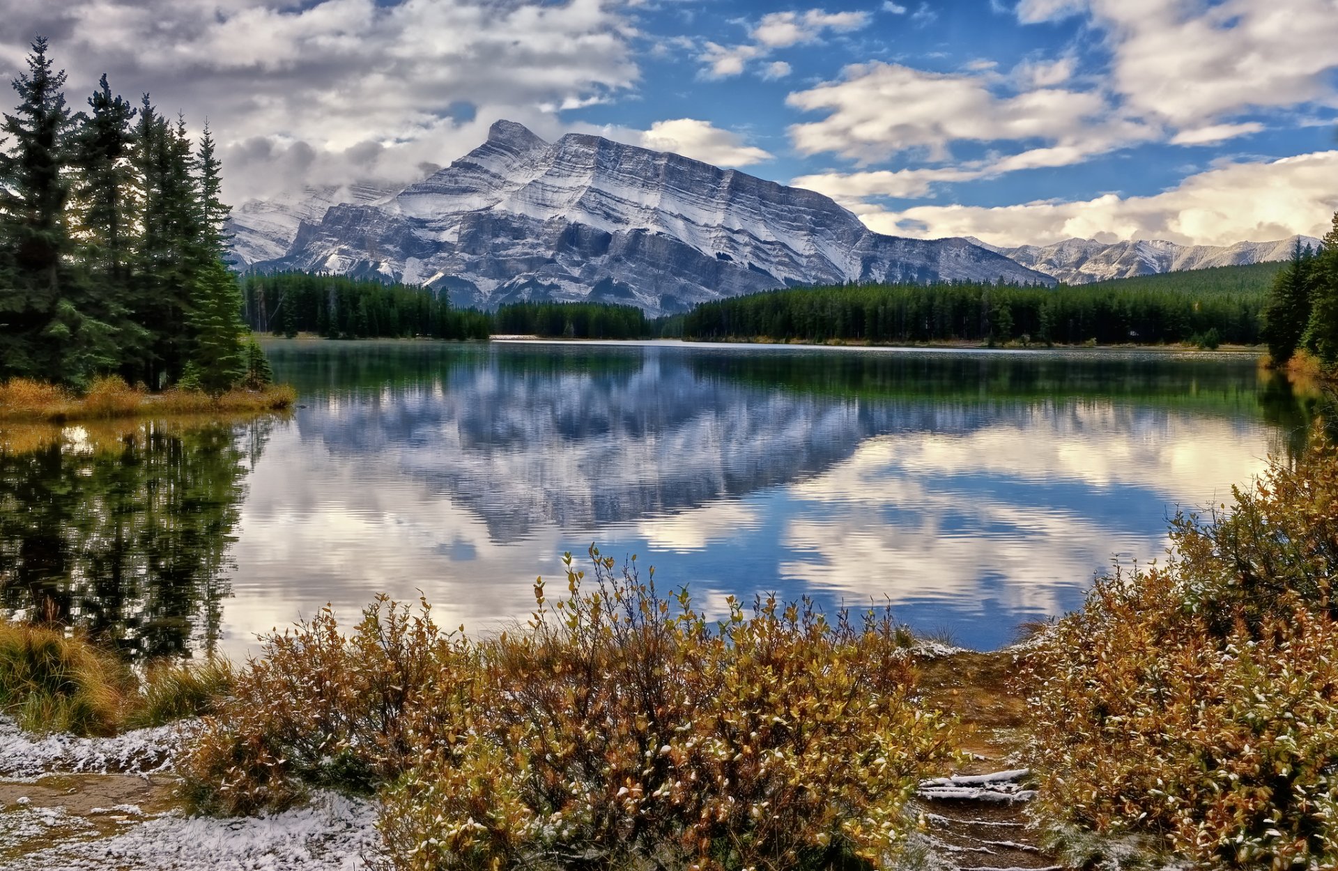 mont rundle parc national de banff canada banff lac montagnes