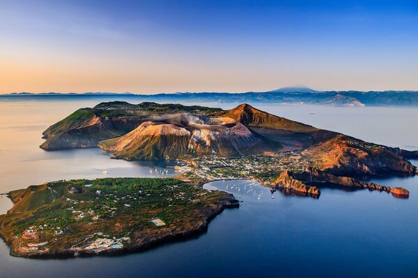 Paradise islands in a calm sea