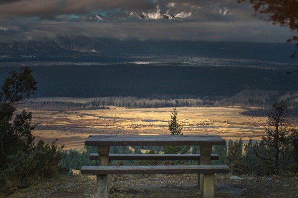 Blick auf die Berge und British Columbia