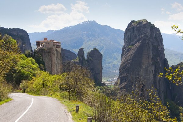 The road through meteors to the house on the top