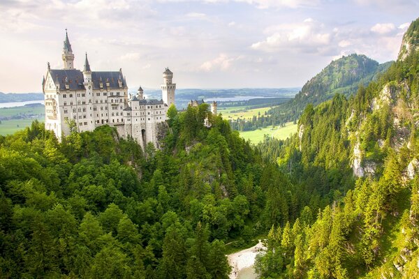 Castillo de Alemania en el bosque