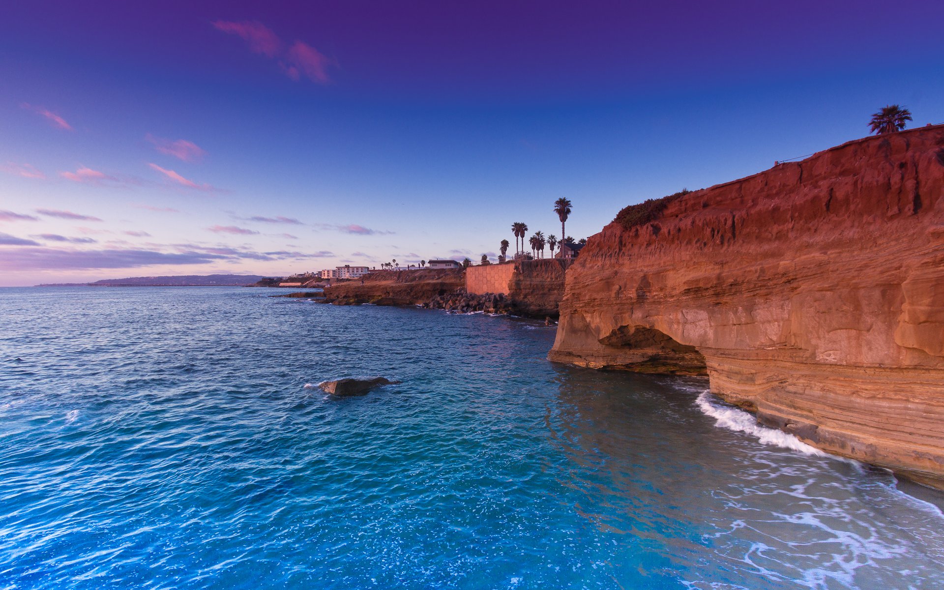 états-unis californie san diego californie coucher de soleil falaise