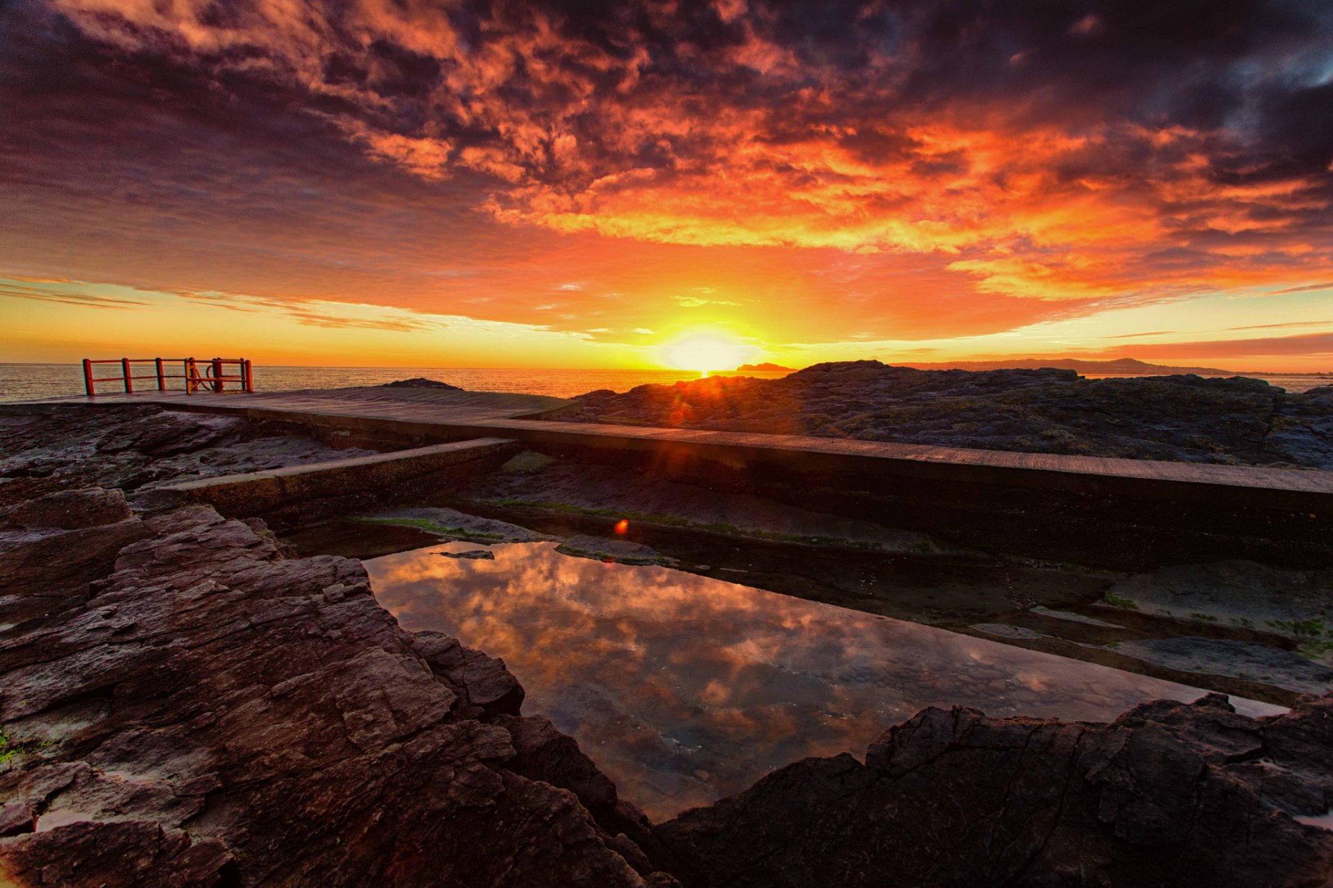 mare orizzonte sole alba nuvole