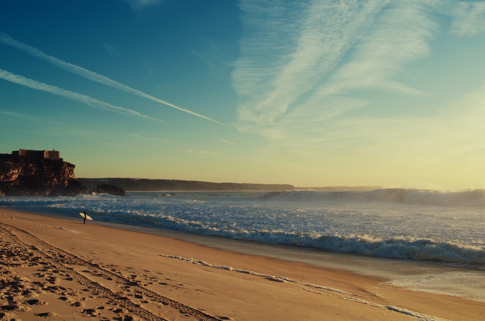 beach sea cloud