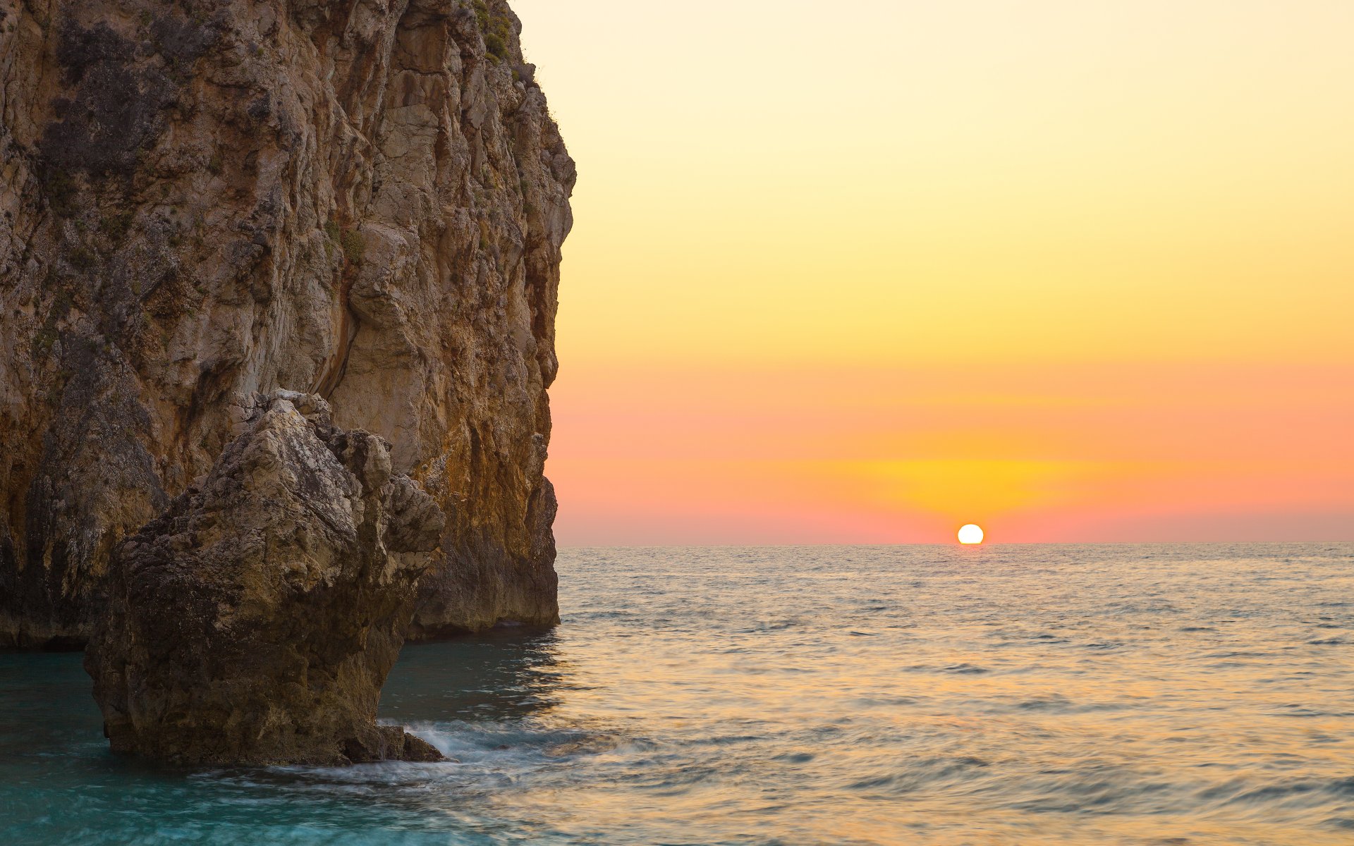 meer sonnenuntergang felsen