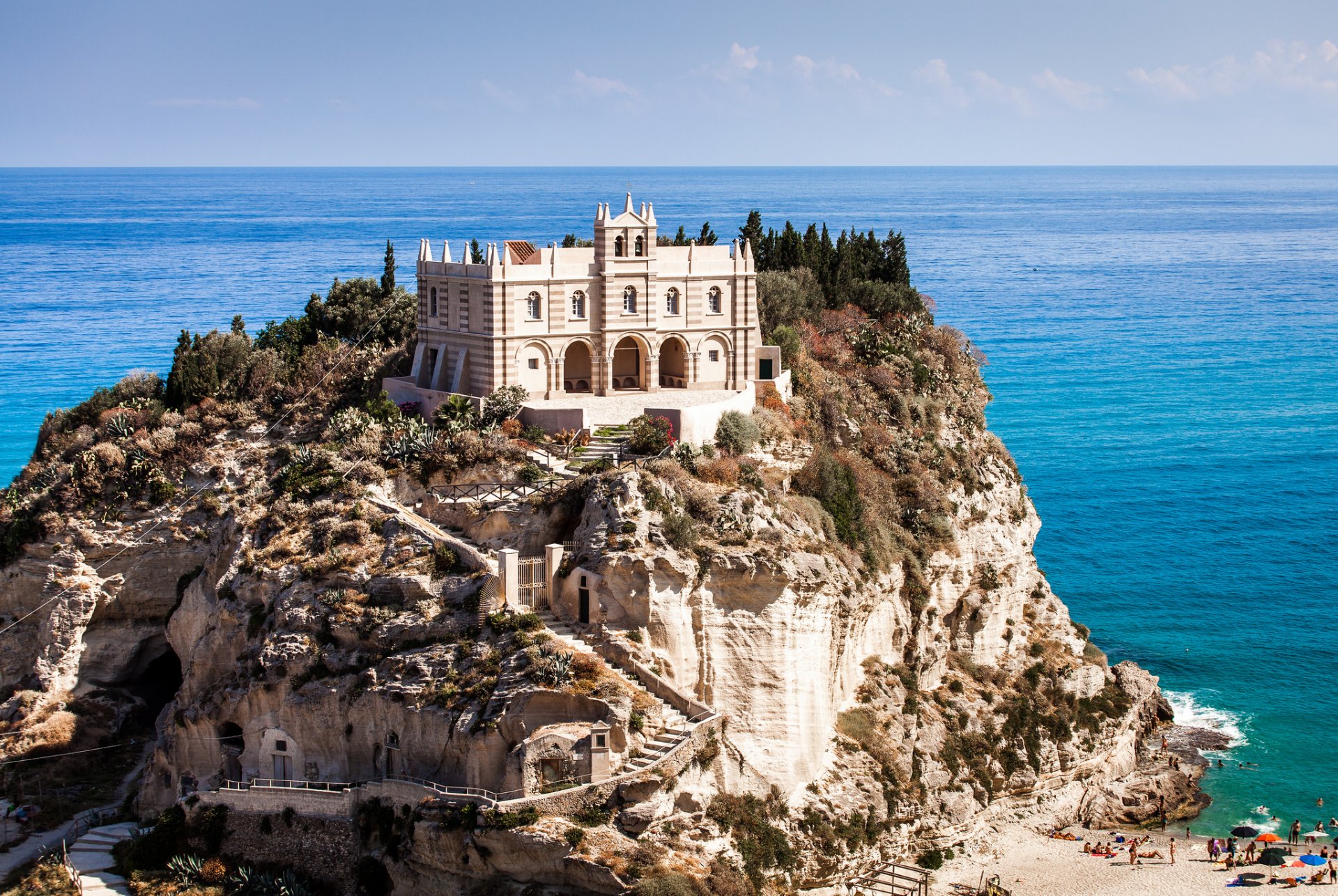 tropea italy tyrrhenian sea tropea rock castle