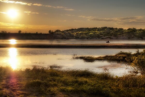 Beautiful landscape at sunset