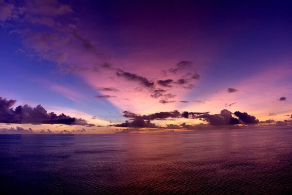 Océan Pacifique coucher de soleil Eau