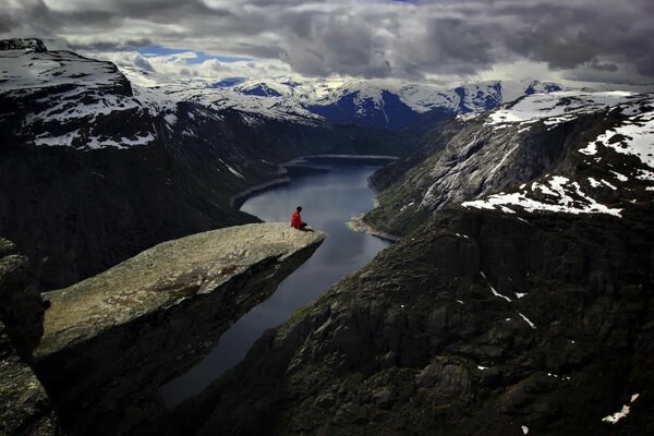 Stone ledge in Norway Troll Language