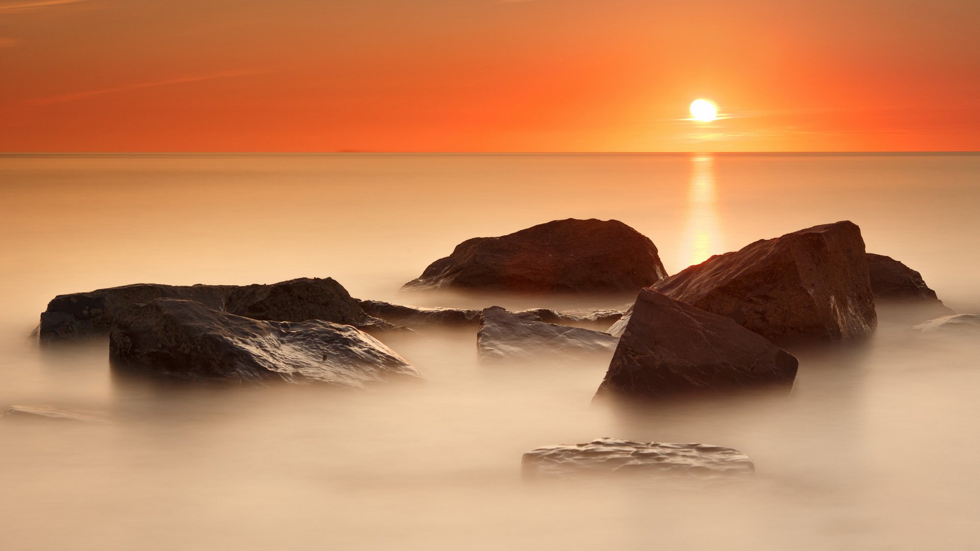 ea beach stones sun calm