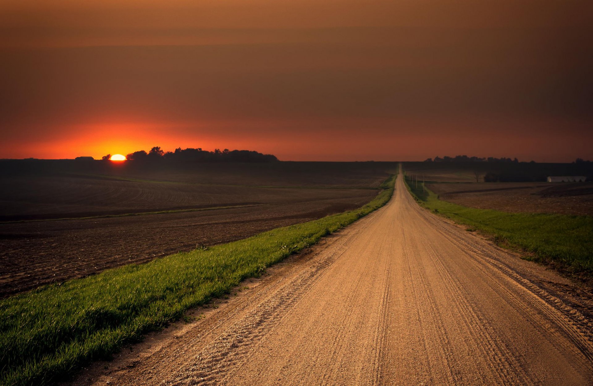 camino campo sol espacio