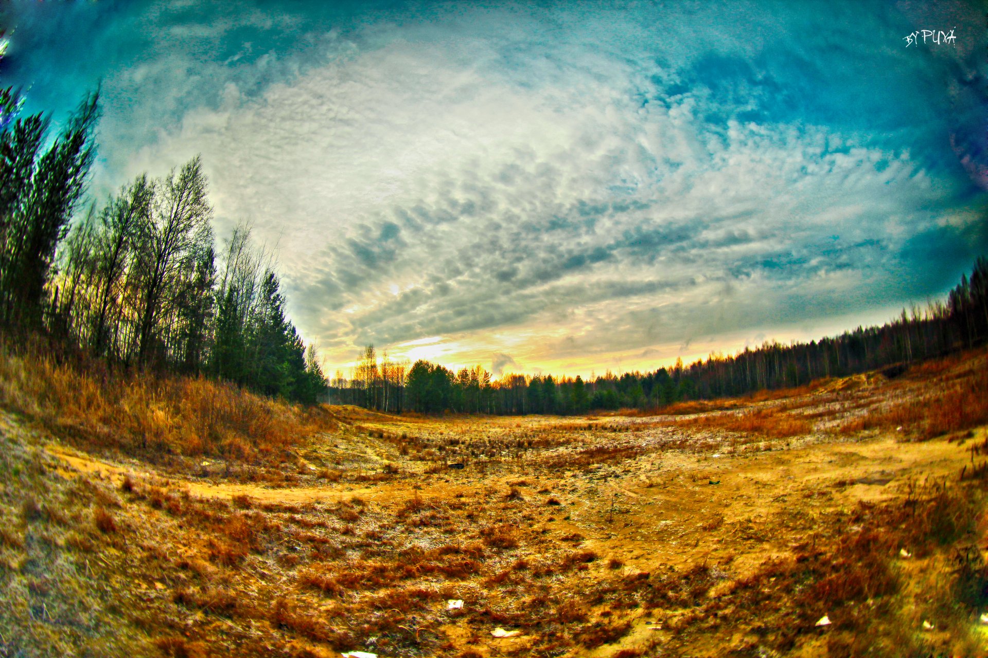 lato zachód słońca hdr fishay krajobraz