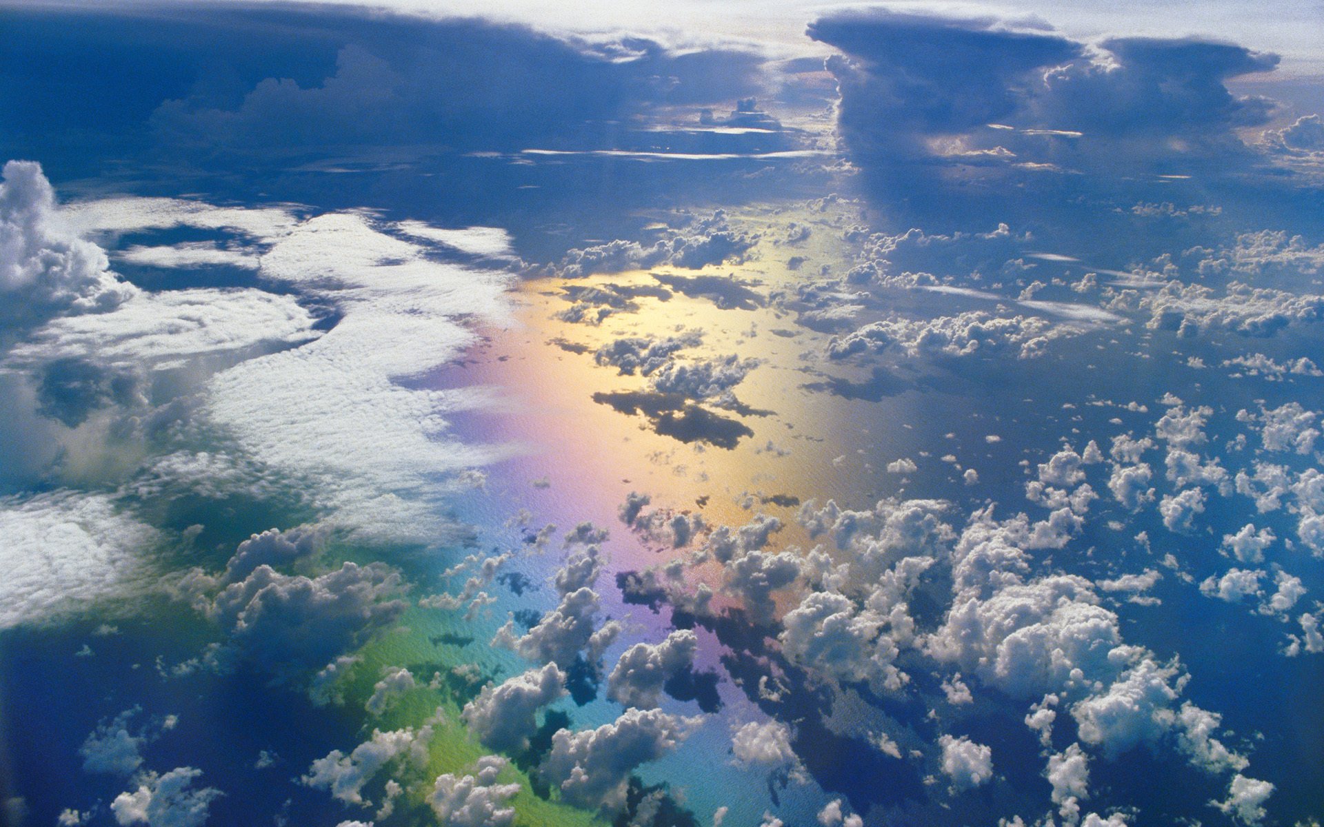 regenbogen himmel wolken