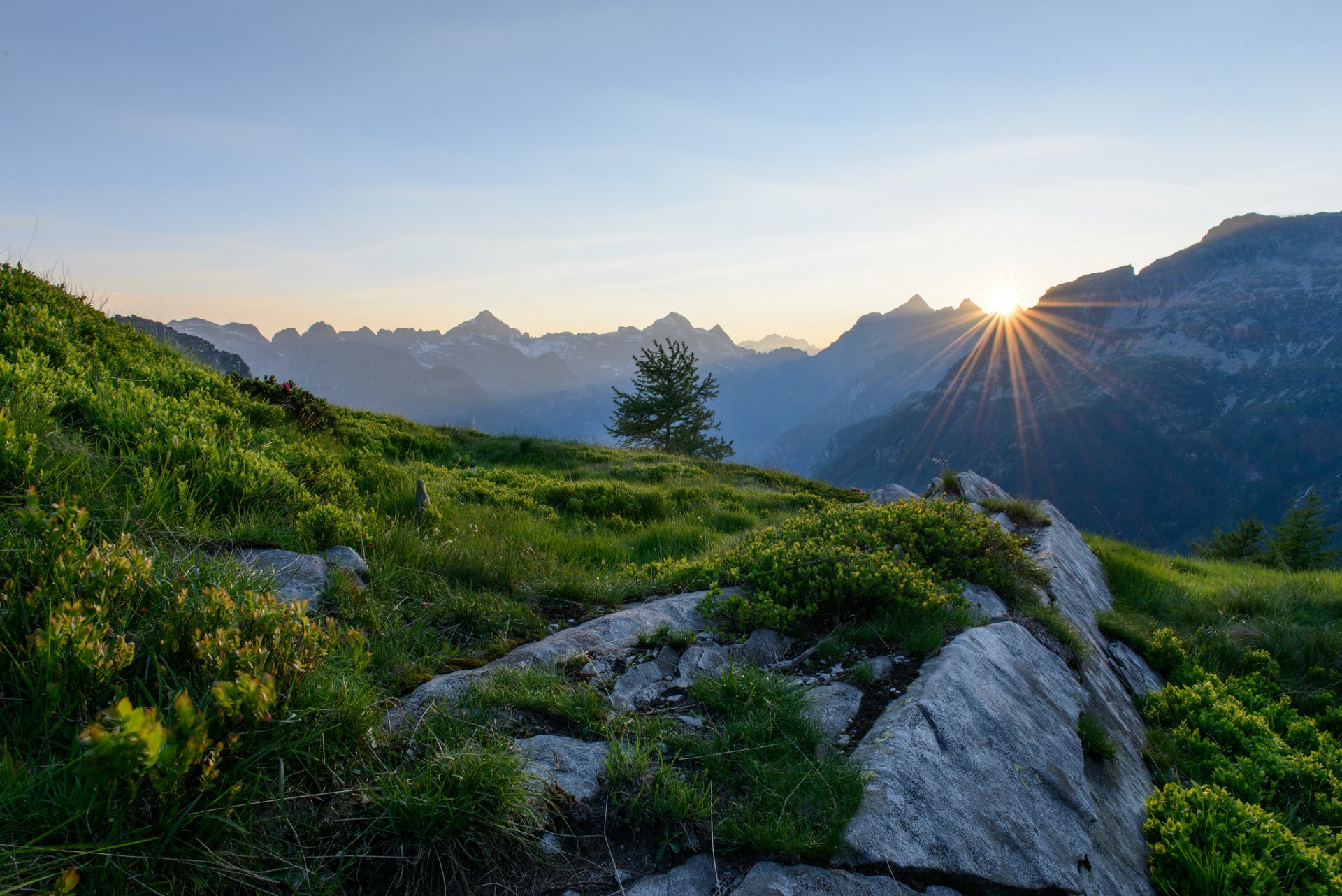 alpi svizzera montagne alba alba