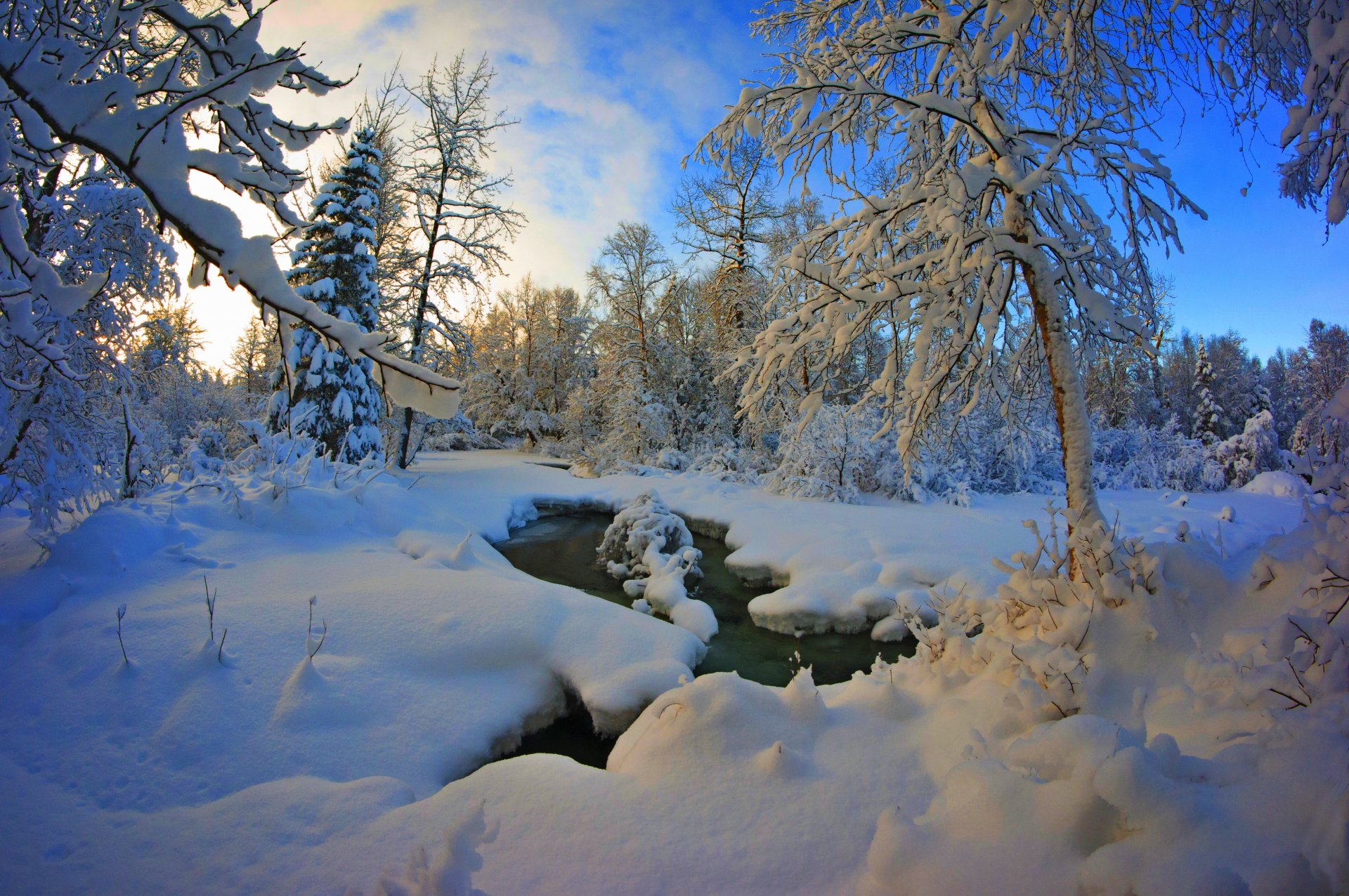 naturaleza invierno puesta de sol nieve río cielo nubes blanco paisaje invierno sol blanco fresco agradable